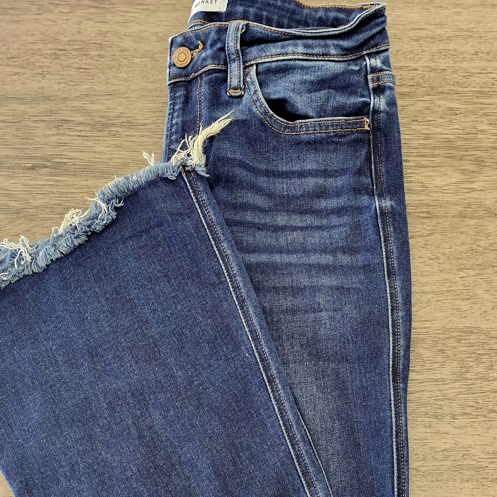 Flying Monkey Dark Blue Distressed Skinny Jeans